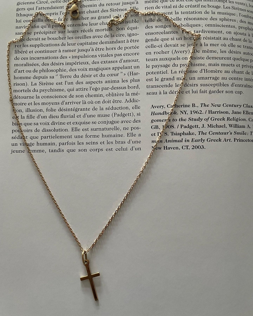 Chaîne en Or avec Croix des Dieux –  Or
