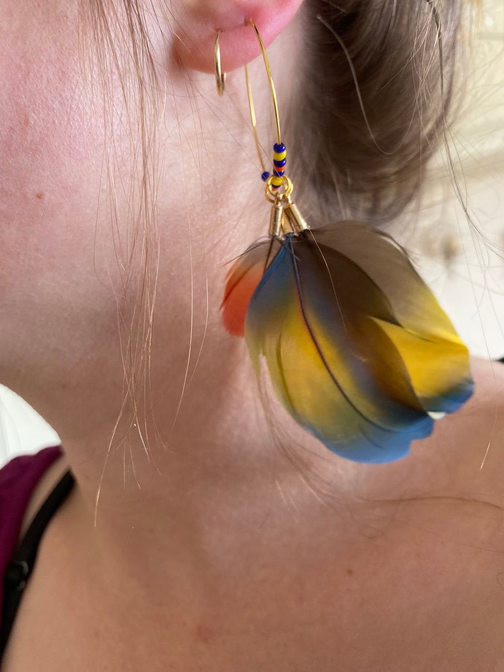 Boucles d’oreilles Plumes Spirituelles – Édition Cérémonie