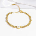 Bracelet Feuilles Grecques & Motif Cœur
