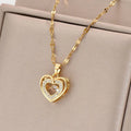 Collier Chaîne en Or & Cœur Brillant