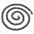 Collier Roi Plat Homme - Acier Inoxydable Vieilli Argent ancien - unique