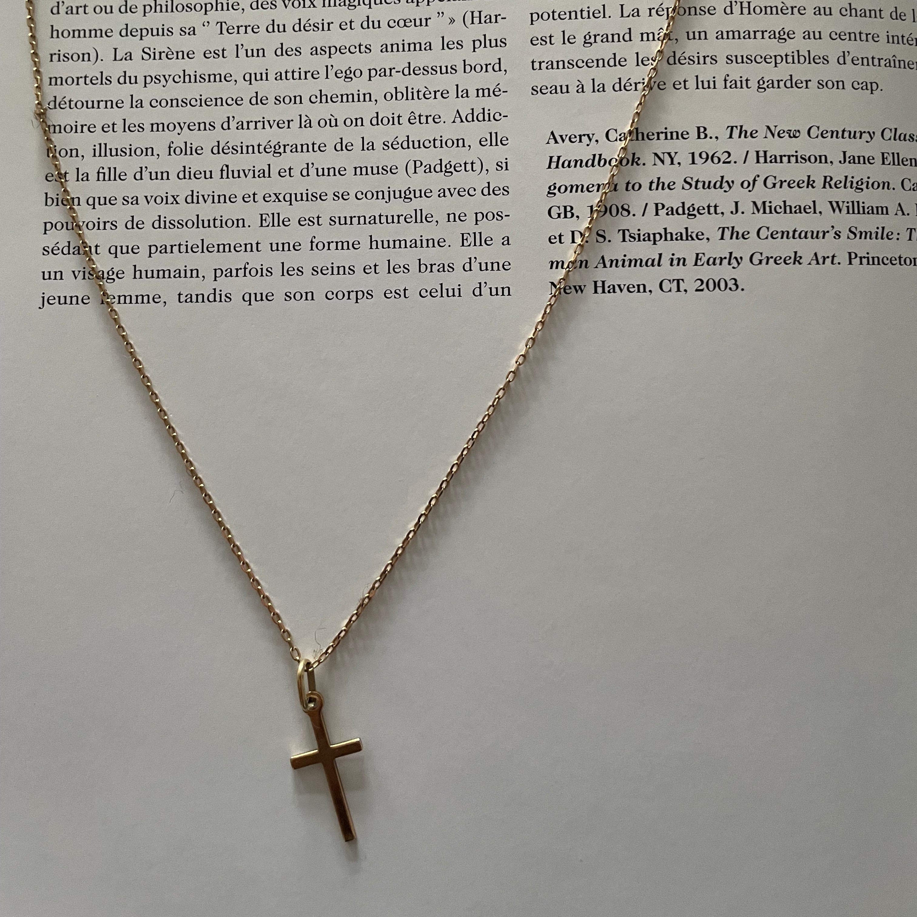 Chaîne en Or avec Croix des Dieux –  Or