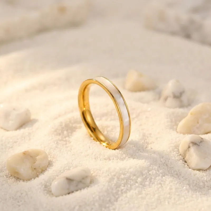 Bague Chevalière Plaqué Or – Pierres Naturelles
