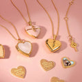 Collier Cœur Porte-Photo – Plaqué Or