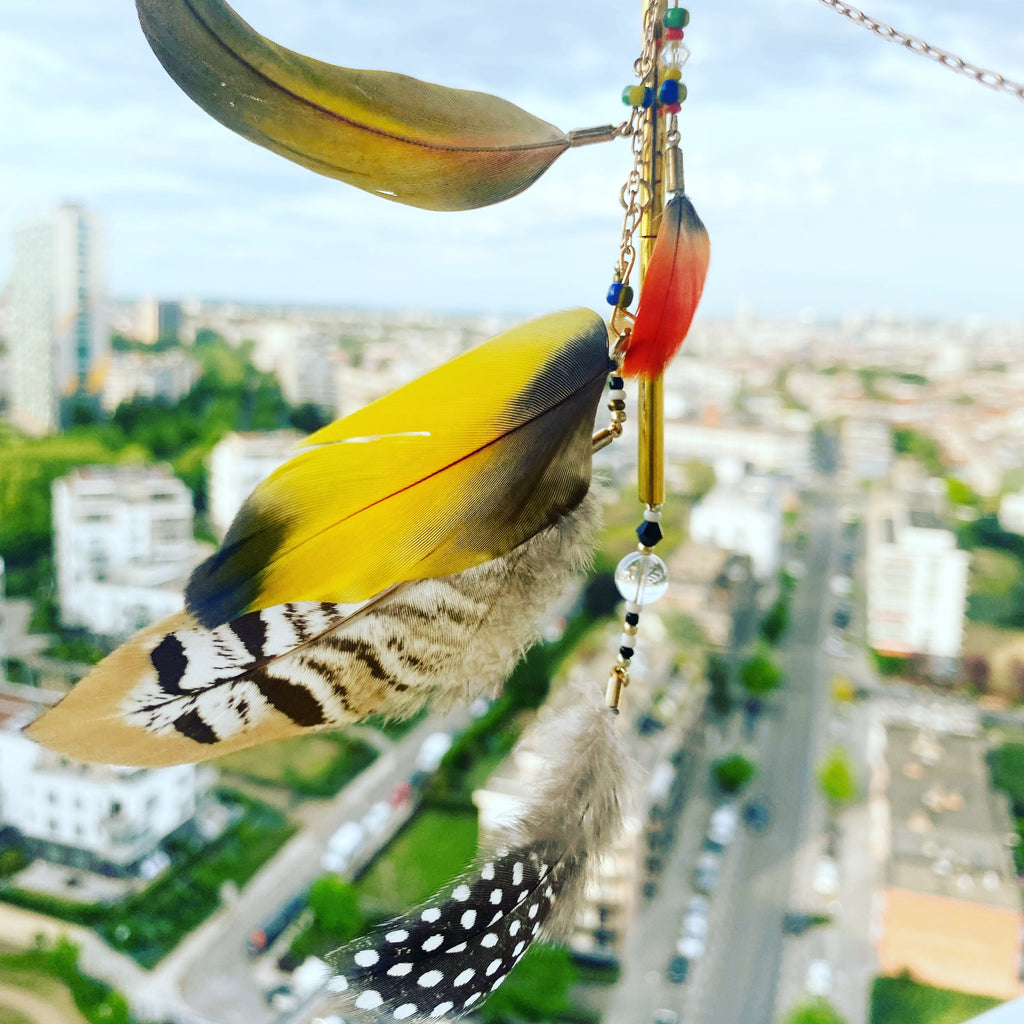 Boucles d’oreilles Plumes Spirituelles – Édition Cérémonie