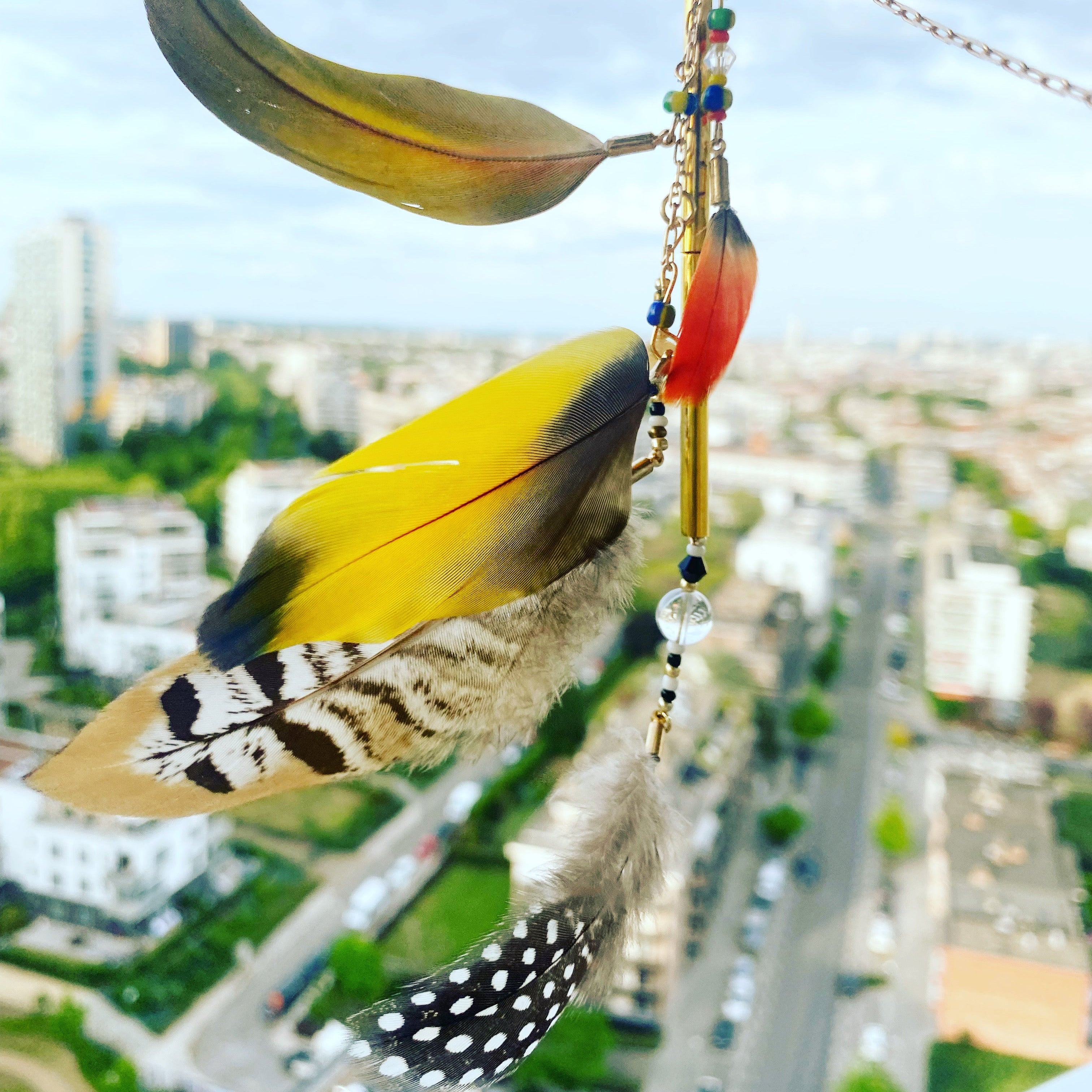 Boucles d’oreilles Plumes Spirituelles – Édition Cérémonie