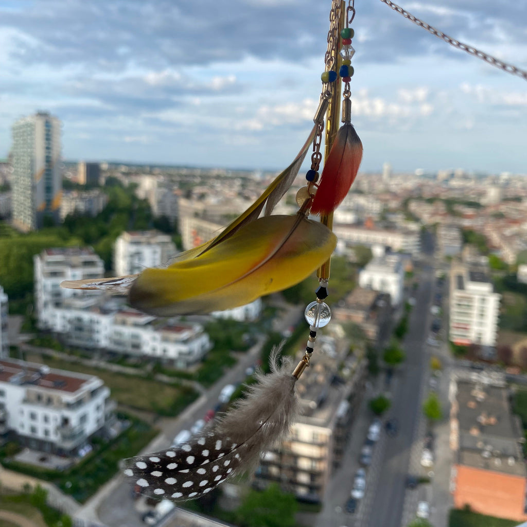 Boucles d’oreilles Plumes Spirituelles – Édition Cérémonie