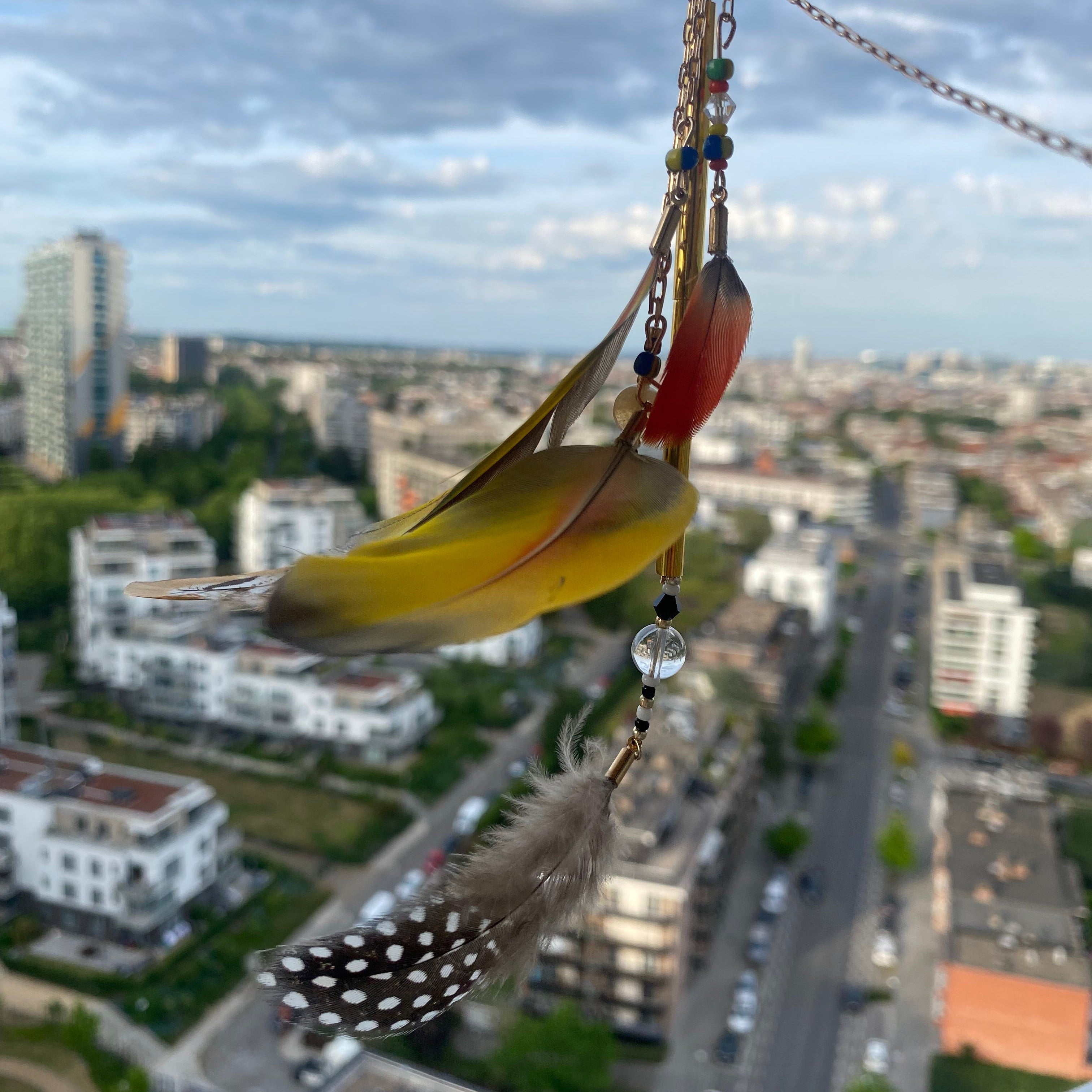 Boucles d’oreilles Plumes Spirituelles – Édition Cérémonie