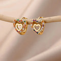 ✨ Boucles d’oreilles Cœur – Couleurs des Chakras