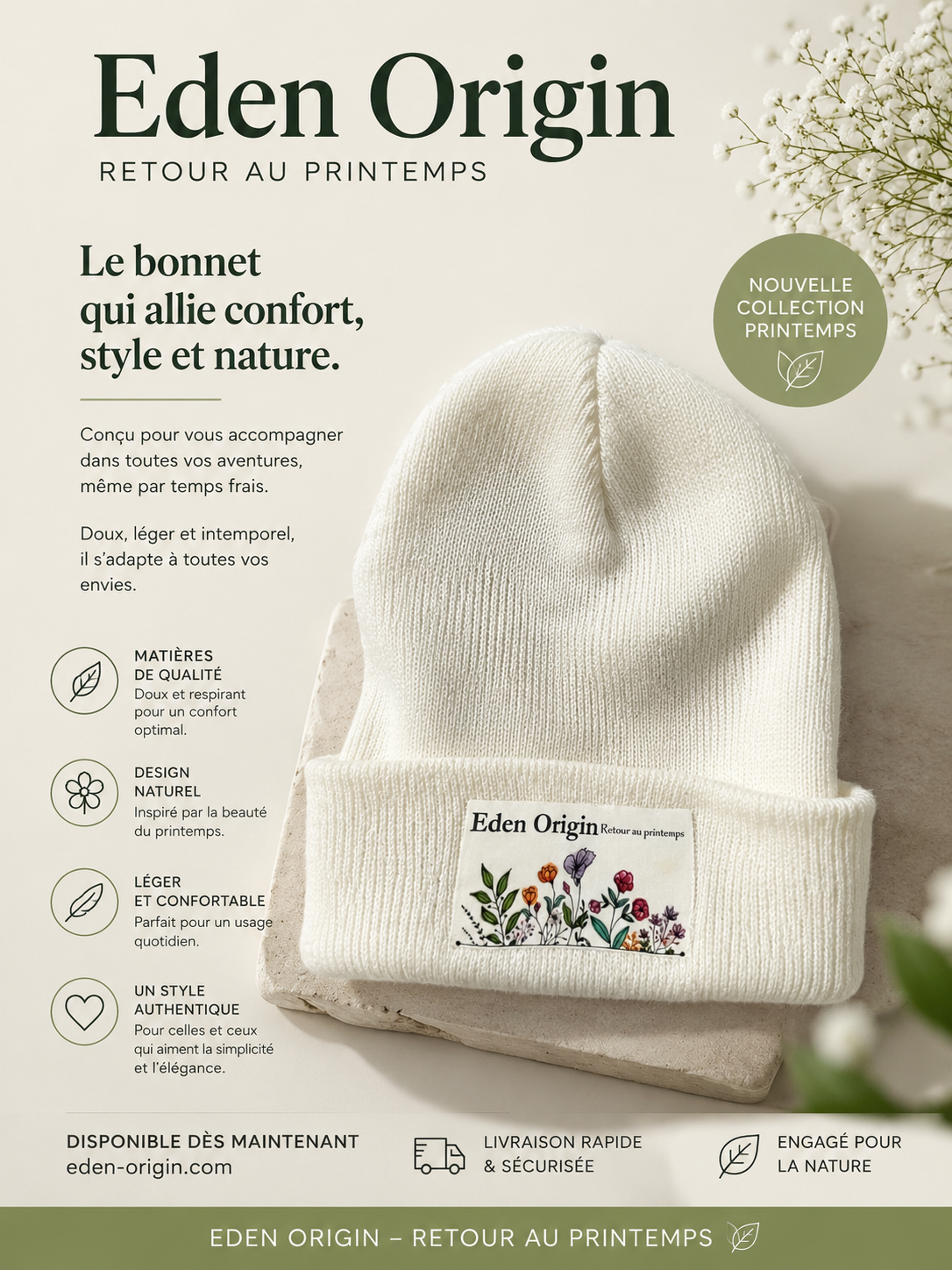 Bonnet “Retour au Printemps”