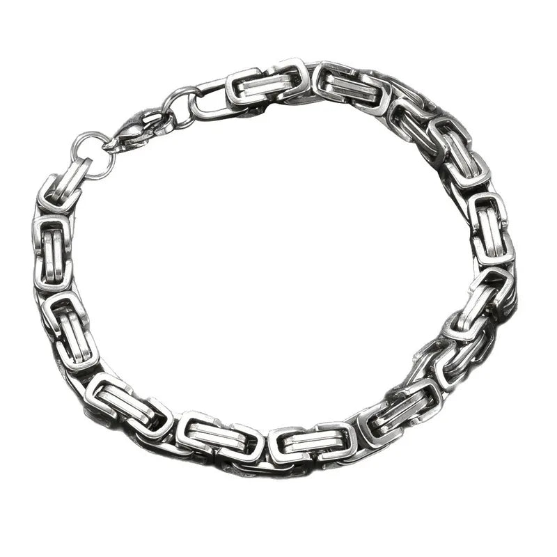 Ensemble de bracelets chaîne cubaine roi en acier inoxydable