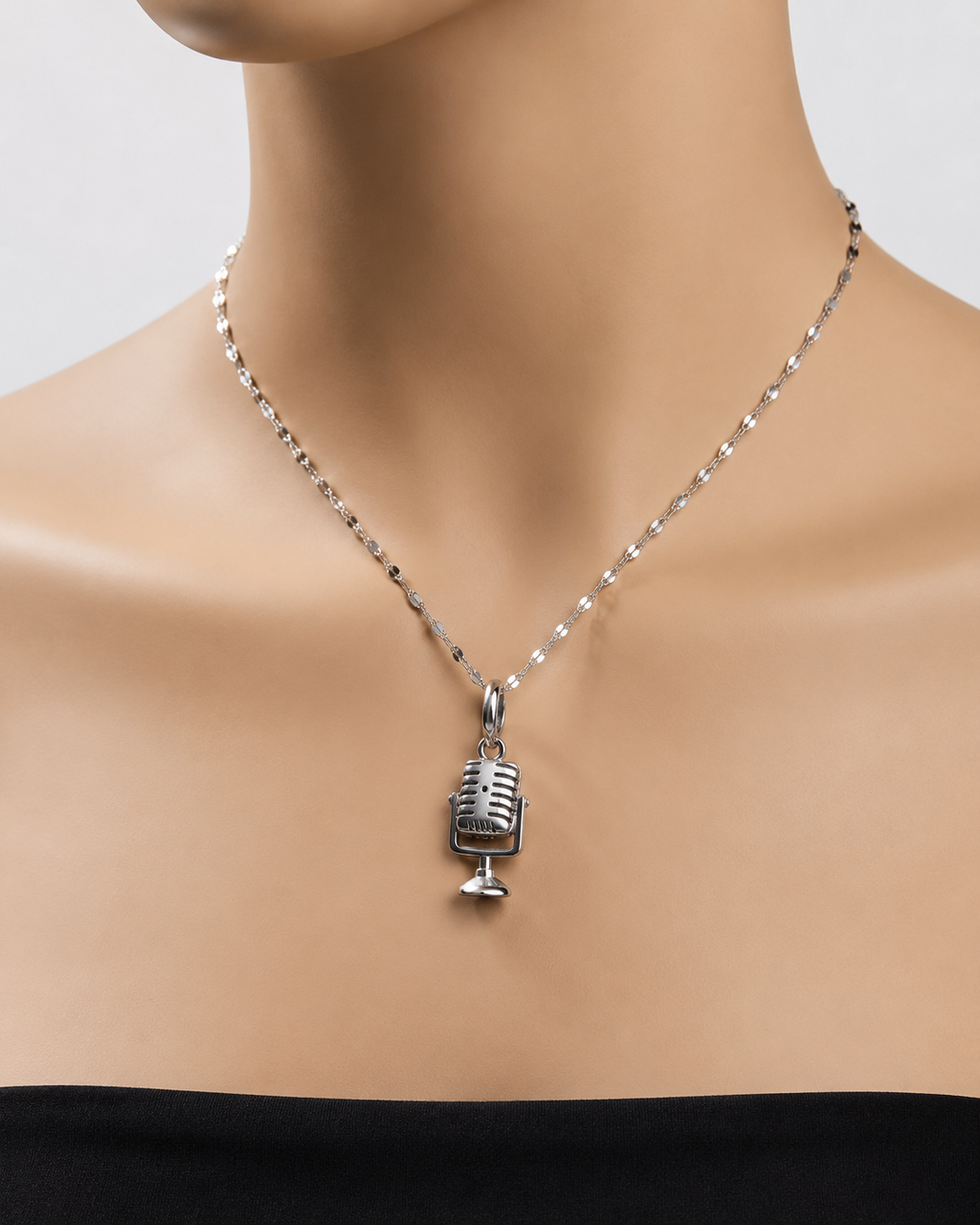 Collier Microphone – Argent 925 | 45 cm