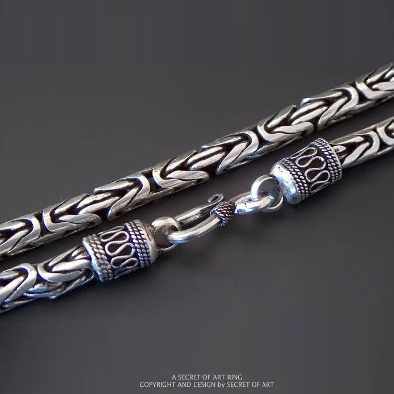 Chaîne du roi rond en argent 925 ancien modèle rare